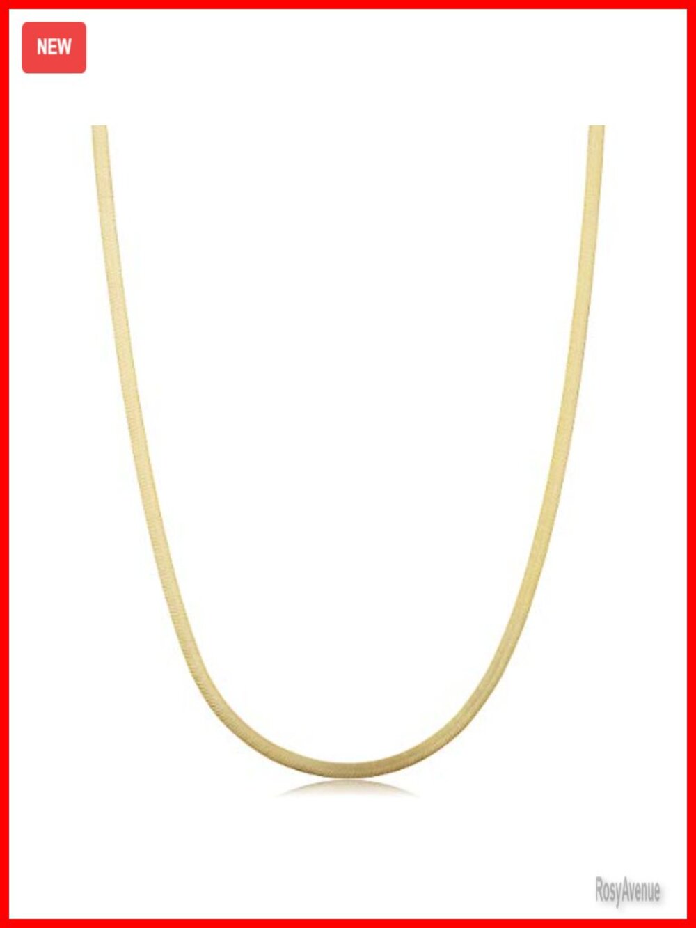 10k Yellow Gold Herringbone Chain Necklace 2.2mm 20"